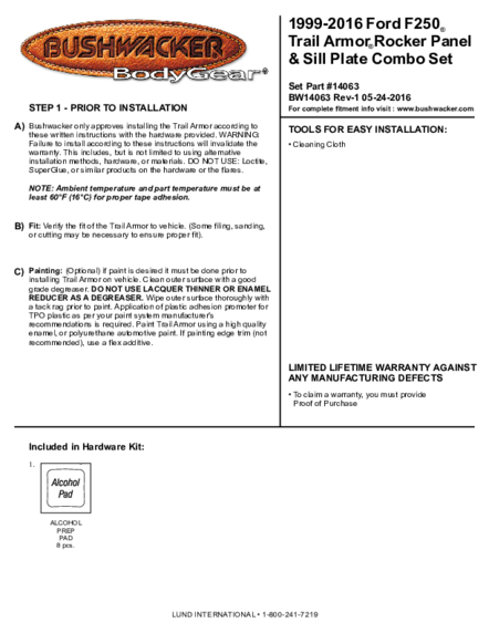 Installation Manual